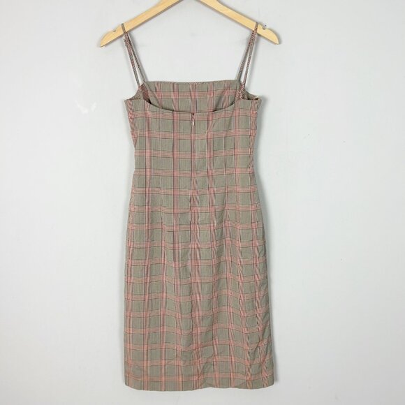 Y2K BCBG Maxazria Tartan Plaid Sheath Dress Career Academia Size 4 Women's - Picture 3 of 4